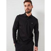Boss C-Paley 01 Regular Fit Long Sleeve Polo Shirt - Black
