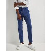 Boss P-Genius Drawstring Performance Stretch Slim Fit Suit Trousers - Blue