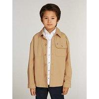 Tommy Hilfiger Boys Utility Long Sleeve Overshirt - Khaki
