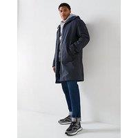 Boss P-Crandell Padded Longline Parka - Navy