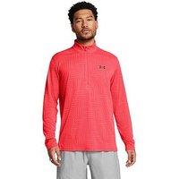Under Armour Mens Training Tech Vent Geotessa 1/2 Zip - Red
