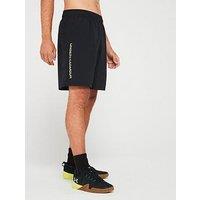 Under Armour Mens Training Woven Wordmark Shorts - Black