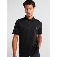 Boss C-Parris 01 Regular Fit Nikel Bb Logo Cotton Polo Shirt - Black