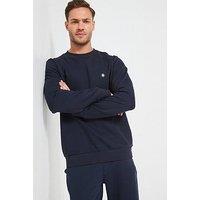 Boss Sharpe 01 Regular Fit Nickel Logo Crew Sweat - Navy