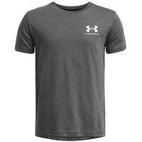 Under Armour Boys Training Sportstyle Left Chest Logo T-Shirt - Grey