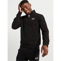 Ea7 Emporio Armani Core Id 1/4 Zip Sweat - Black