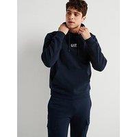 Ea7 Emporio Armani Core Id Centre Logo Hoodie - Dark Blue