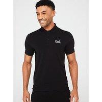 Ea7 Emporio Armani Core Id Left Chest Logo Polo Shirt - Black