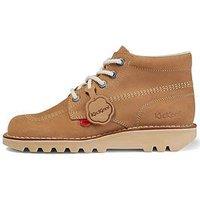 Kickers Kick Hi Nubuck Lace Up Boots - Brown