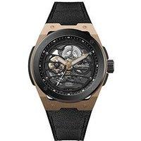 Ingersoll 1892 The Springfield Automatic Mens Watch With Black Dial And Black Pu Strap - I15202