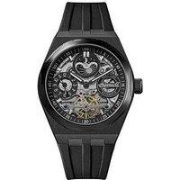 Ingersoll 1892 The Broadway Automatic Mens Watch With Black Skeleton Dial And Black Pu Strap - I12908