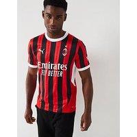 Puma Mens Ac Milan Home 24/25 Home Short Sleeved Shirt -Red