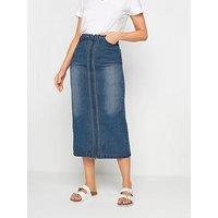 Long Tall Sally Tall Zip Denim Skirt