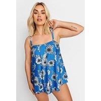 Yours Curve Ocean Tropic Pleat A-Line Tankini
