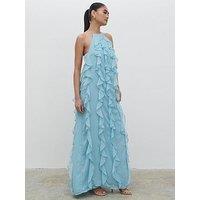 Pretty Lavish Kelsey Halter Maxi Dress - Seaspray Blue