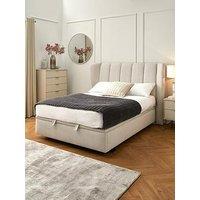 The Very Collection Jasper End Lift Up Storage Ottoman Bed Frame With Mattress Options (Buy & Save!) - Ivory