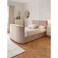 Very Home Prent Tv Bed With Voice Control And Mattress Options (Buy & Save!) - Natural - Bed Frame With Memory Mattress