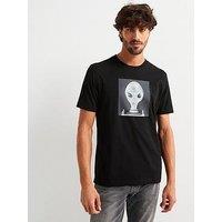 Boss Te Alien Regular Fit Graphic T-Shirt - Black