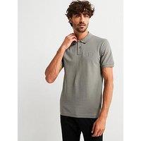 Boss Passenger Slim Fit Short Sleeve Polo Shirt - Grey