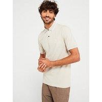 Boss Passertip Slim Fit Short Sleeve Polo Shirt - Light Beige