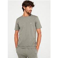 Boss Tales Tonal Logo Relaxed Fit T-Shirt - Grey
