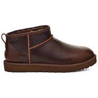 Ugg Men'S Leather Regen Classic Ultra Mini Boots - Brown