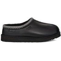 Ugg Men'S Leather Regen Tasman Slippers - Black
