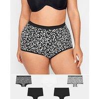 Yours Curve 5 Pack Short With Stretch - Black