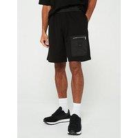 Armani Exchange Black Edition Nylon Pocket Jersey Shorts - Black