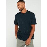 Armani Exchange Relaxed Fit Large Ax Infill Logo T-Shirt - Navy