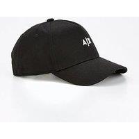 Armani Exchange Small Logo Baseball Cap - Black/White