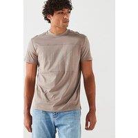 Armani Exchange Regular Fit Macro Logo Graphic T-Shirt - Light Brown