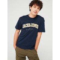 Jack & Jones Varsity Logo T-Shirt - Navy