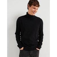 Jack & Jones Roll Neck Knitted Jumper - Black