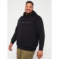 Jack & Jones Plus Star Chest Logo Hoodie - Black