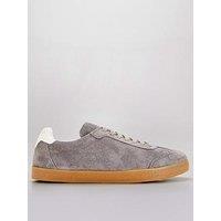 V By Very Real Suede Lace Up Trainer - Grey