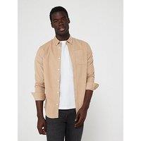 Jack & Jones Long Sleeve Corduroy Slim Fit Shirt - Light Brown