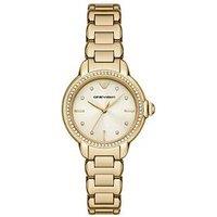 Emporio Armani 3-Hand Gold-Tone Stainless Steel Watch