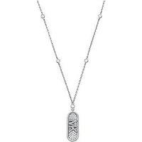 Michael Kors Sterling Silver - Empire Link Pendant Necklace