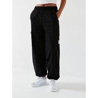 Ea7 Emporio Armani Mixed Fabric Cargo Jogger - Black