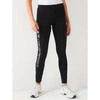 Ea7 Emporio Armani Side Logo Leggings - Black