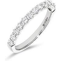 Love Diamond Platinum 0.50Ct Natural Diamond Half Eternity Band Ring