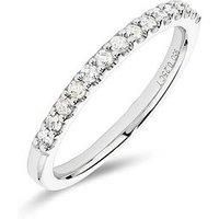 Love Diamond Platinum 0.25Ct Natural Diamond Half Eternity Band Ring