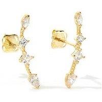 Love Gold 9Ct Solid Gold Cubic Zirconia Constellation Stud Earrings