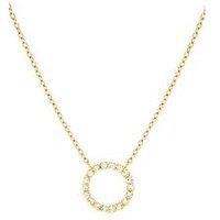 Love Diamond Solid 9Ct Yellow Gold Lab Grown Diamond Circle Necklace