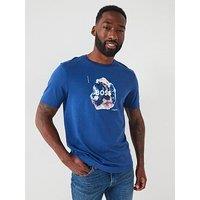 Boss Te Moon Regular Fit Graphic T-Shirt - Navy