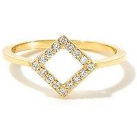 Love Diamond Solid 9Ct Yellow Gold Lab Grown Diamond Stacking Ring