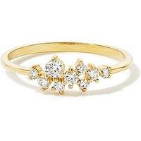 Love Diamond Solid 9Ct Yellow Gold Lab Grown Diamond Bubble Ring