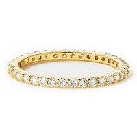 Love Diamond Solid 9Ct Yellow Gold Lab Grown Diamond Full Eternity Ring