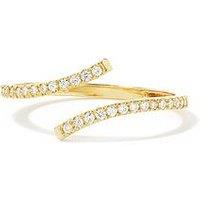 Love Diamond Solid 9Ct Yellow Gold Lab Grown Diamond Wrap Ring